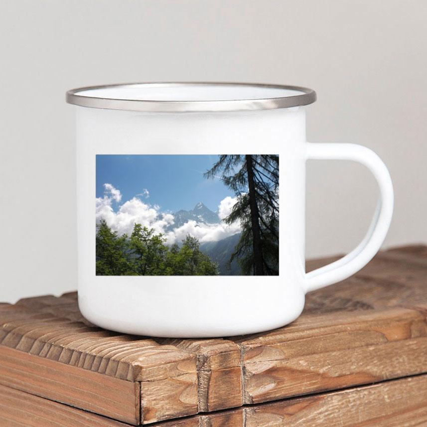 Caneca de café esmaltada Forest Camp Adventure Together Camping Cup Ideia de presente para campista Canecas de fogueira ao ar livre Festival ao ar livre Viagem