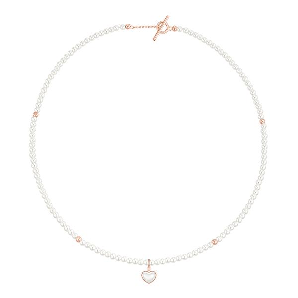 Jestina Mariel Pearl Bead Necklace + Pendant Set (Set-J0-0903)