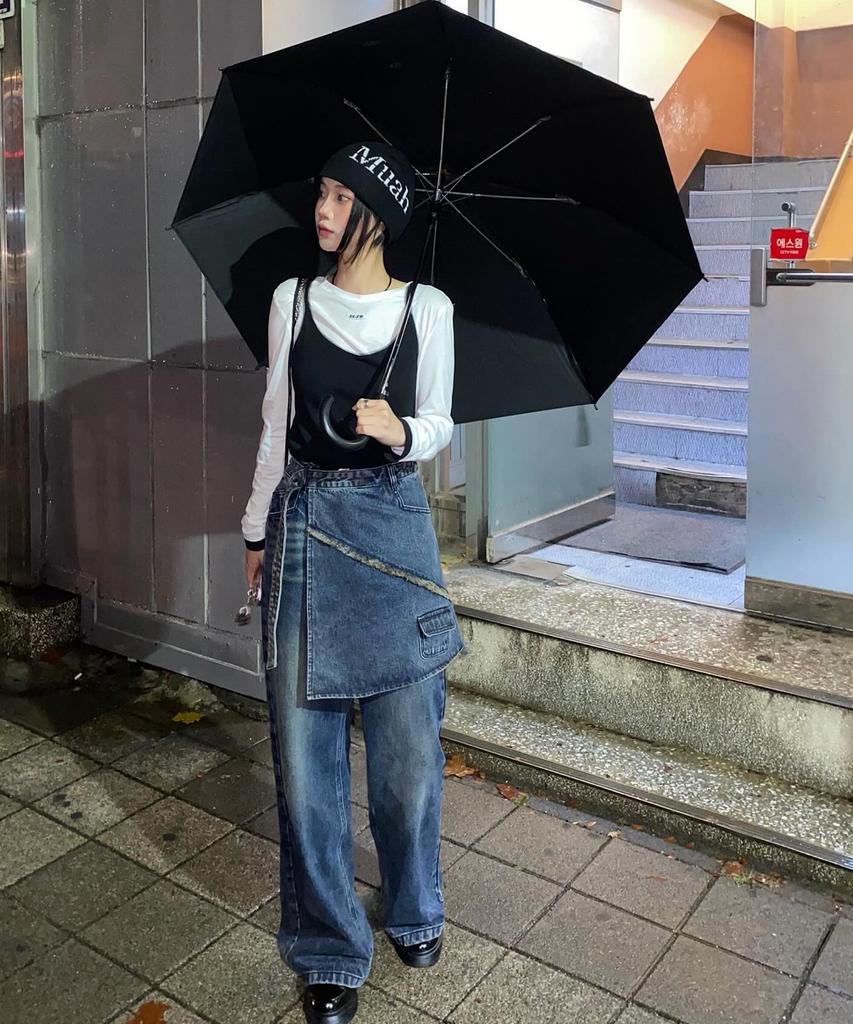 Jeissijeidi Wrap-Wide Denim Jydp0209