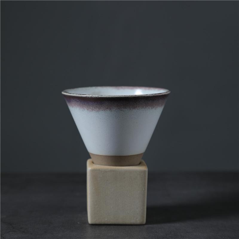 Rough Pottery Mug Creative Cup Ins Style Cup Ceramic Retro Coffee Cup Milk Tea Drink Cups Includes Base