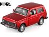 Boxed 1:32 Lada Jeep Alloy Car Model Toy with Pull-Back, Sound, and Light.