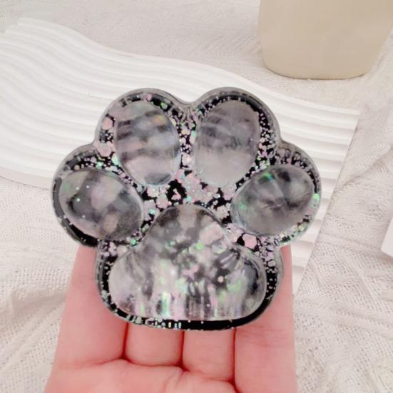 Clear Cat Paw Squeeze Toy Anxiety Stress Relief Glitter Kitten Paw Pinch Sensory Toy