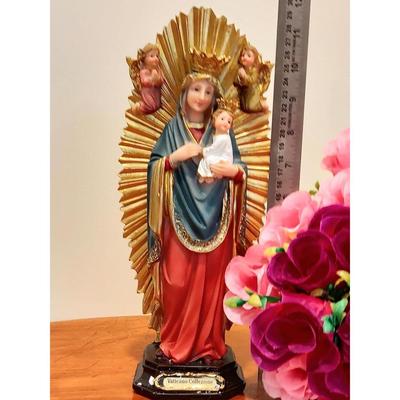 Kunsthandwerk Harzstatuen Mutter Maria Ikonen Unsere Liebe Frau von der immerwährenden Hilfe Marienstatue NEU