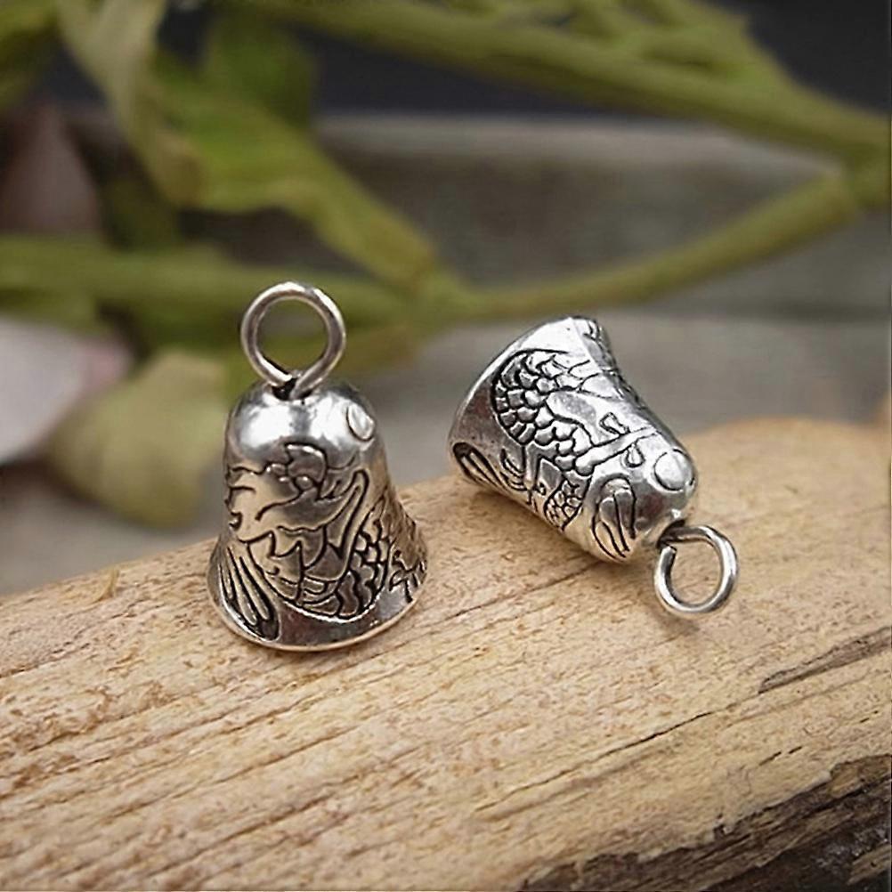 DIY Miniature Bells for Crafts Silver Alloy 12Pcs for Jewelry Making