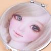 3D Image Cute Doll Mini Pocket Mirror Small Portable Mirror Double-Sided Plastic Makeup Mirror Flip Makeup Mirror