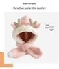 Children's Plush Antler Hat & Scarf Set: Windproof, Thickened Ear Protection for Outdoor Cycling