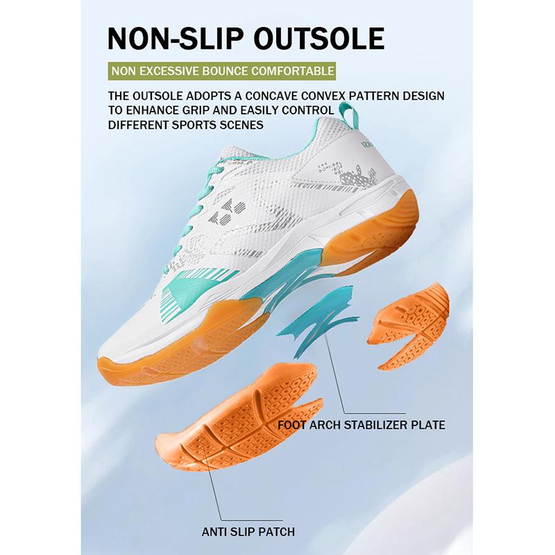 New White Pink Women Men Table Tennis Shoe for Couples Breathable Volleyball Sneakers Anti-Skid Zapatillas