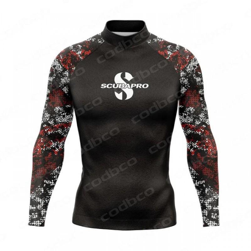 SCUBA Surfing Suit UPF50 Sunscreen Beach Swimsuit Diving Jellyfish Long-sleeved Split Top