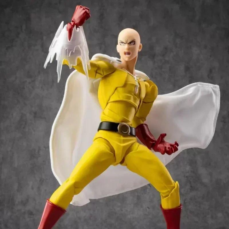 In Stock Kaiyodo Revoltech Amazing Yamaguchi One Punch Man Saitama Anime Action Figures Ko Model Collection Toys Kids Gifts NEW Poseable Articulated 4
