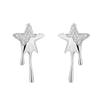 Pinkdudu Fashion 2 Color Lava Star Stud Earrings Romantic Simple Luxury Zircon Geometric Earring for Women Jewelry PD1384