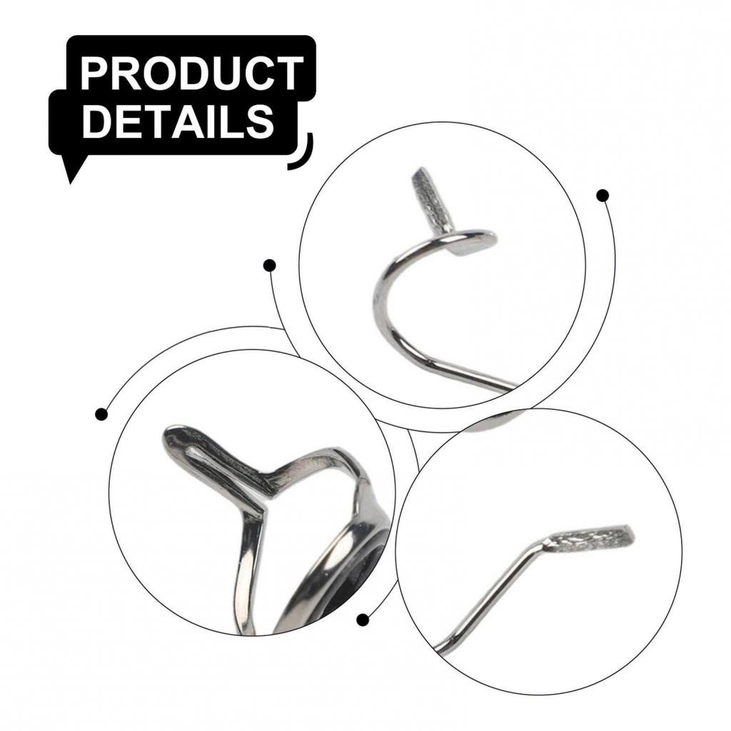 Fly Fishing Rod Guides Set Hard Guides And Tip Ring Hook Keeper For Rod Repair