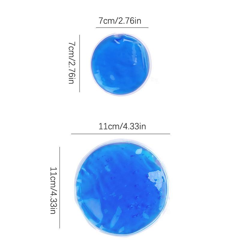 1Pc 7Cm Or 10Cm Round Shape Reusable Ice Cold Gel Pack Therapy Microwaveable Heat Pain Relief For Cold & Hot Therapy Bags