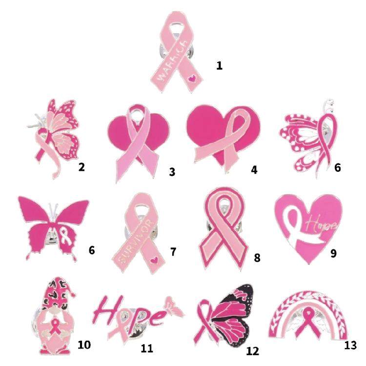 Elegant Sweater Badge Health Awareness Ribbon Brooch for Women's Day Festivities Fashionable Alloy Lapel Pin Decoration