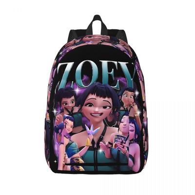 Kpop Demon Hunters Zoey Huntrix Backpack For Men Women Casual Student Hiking Travel Daypack Laptop Shoulder Bag Sports