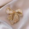Bowknot Brooch For Women Metal   Lapel Pin Sweater Coat Clothing Accessories