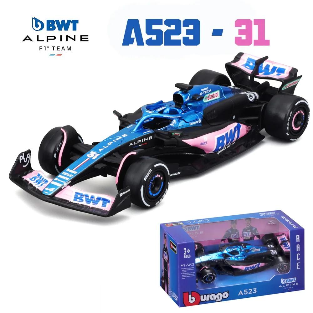 Bburago 1/43 Ferrari Sf24 F1 Racing Modellen Legering Diecast Speelgoed Rubberen Banden Halo Auto's Cadeau Voor Volwassenen