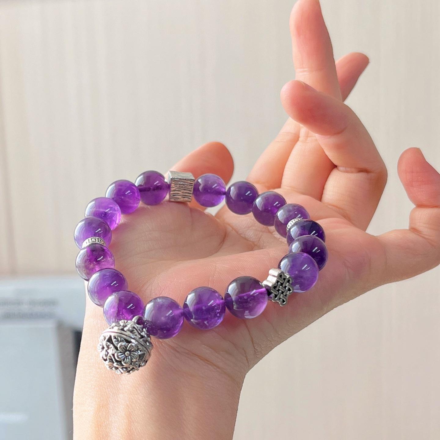 10Mm Design Natural Amethyst Bracelet Bracelet