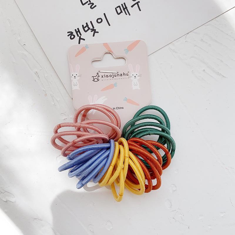 Cute Baby Rubber Bands Simple Hair Rope Set Children Accessories Girls Small Circle Elastic Hair Bands for Child