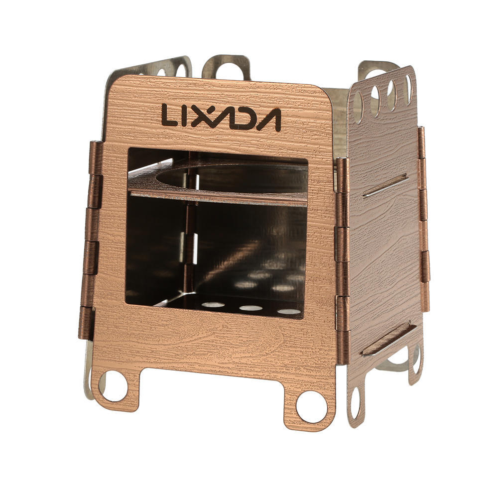 Portable Stainless Steel Lightweight Folding Wood Stove Stove Outdoor Camping Cooking Picnic Backpacking Stove