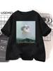 Cowboy Cat T-Shirt Funny Crazy Cat Printed Tshirt Wounisex Unisex Cotton Short Sleeve T Shirt Summer Unisex's Clothing Graphic Tees