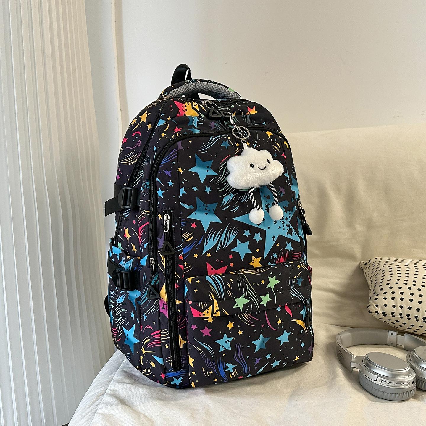 

New Backpack for Girls, Middle and High School Students, Ins, Niche Design, Lightweight, Simple and Large Capacity Backpack
