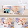 For Xiaomi Redmi Note 13 5G Case with Ring Kickstand IMD Marble Pattern TPU Back Cover
