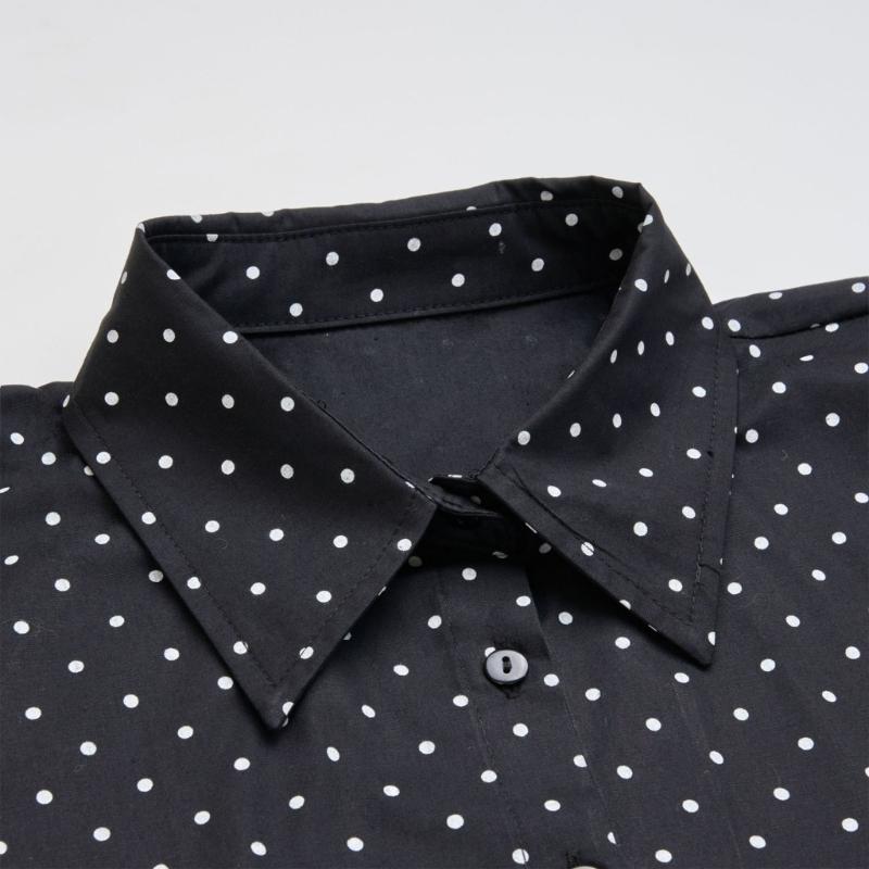 Cotton Detachable Pointed False Collar with Dot Detail for Commuting Layers, Casual Styling, and Daily Outfit Enhancement