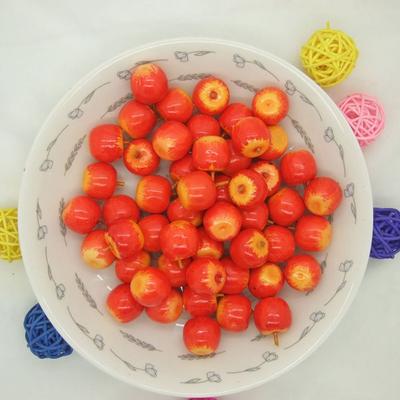 50 יחידות פירות קצף מלאכותיים מיני 2 ס"מ תפוחים מזויפים דגם אוכל פירות מזויפים דגם פירות מצחיק קישוט לבית ולגינה אביזרי צילום
