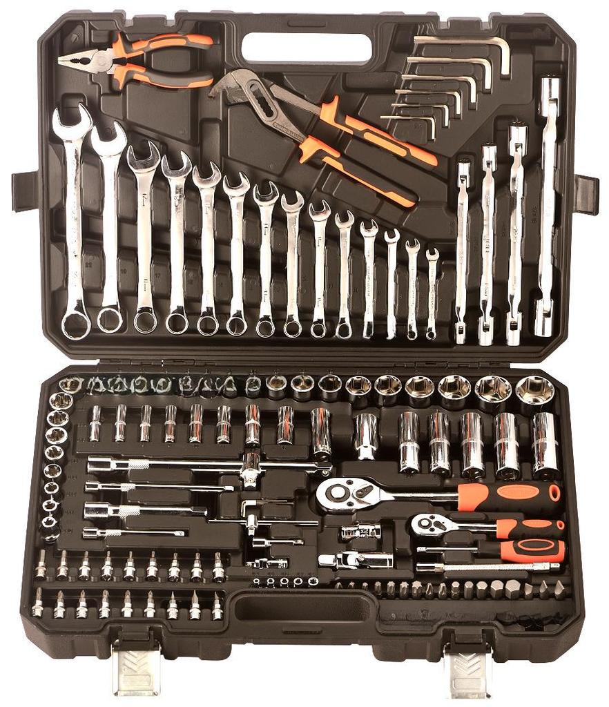 150-Piece Multi-Function Auto and Motorcycle Repair Tool Set with Socket Wrench Sleeve