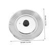 DECHOUS Pot Lid, Stainless Steel Rimmed Clear Pot Lid, Multipurpose Overflow Prevention Pot Lid (24-30cm), Frying Pan Lid, Stirring Pot Lid, Bacon Gre