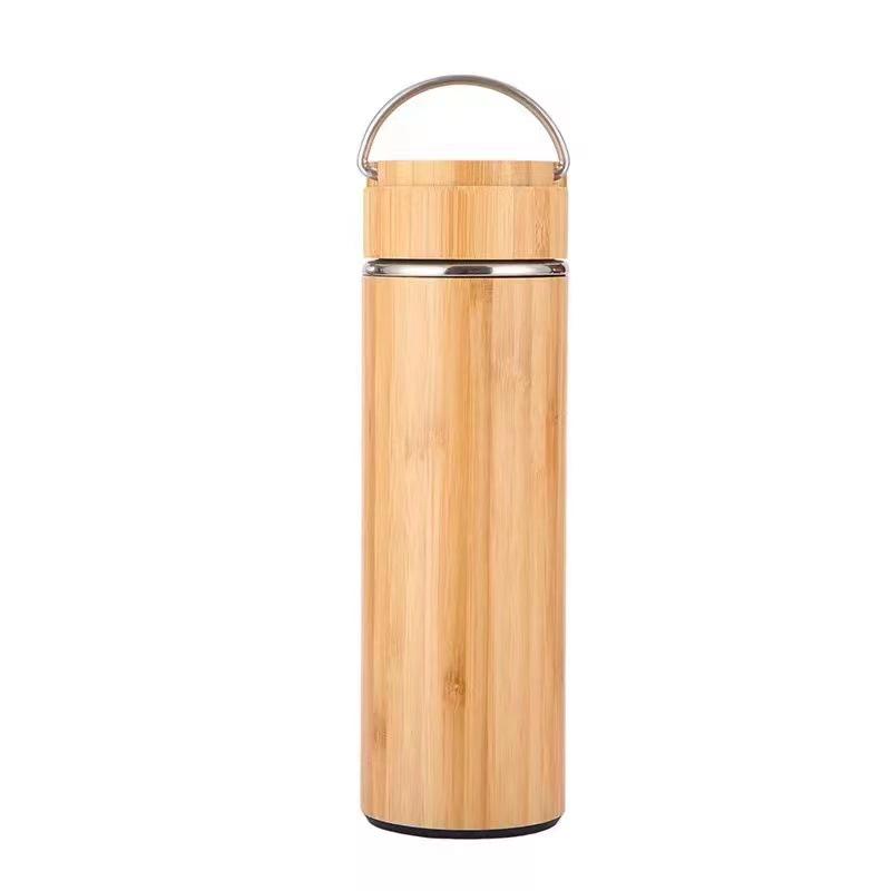 Creative Portable Bamboo Travel Coffee Mug - Vacuum Insulated