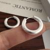 925 Sterling Silver Vintage Earrings For Women Simple Round Shinning Earring Jewelry Prevent Allergy Party Accessories Gift