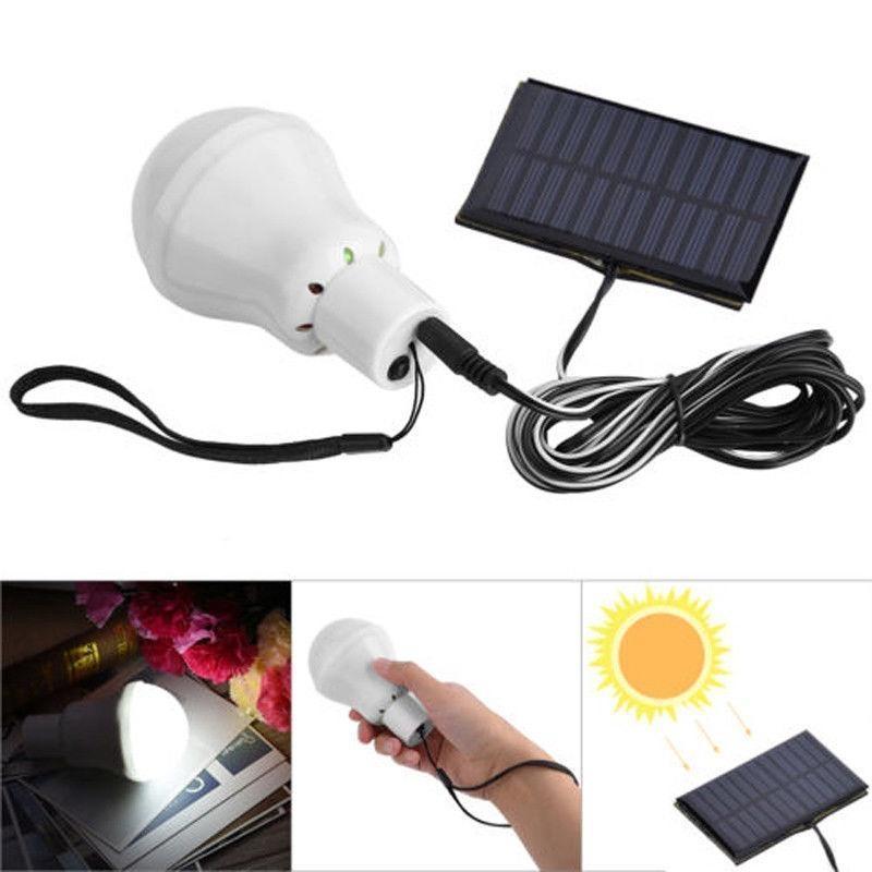 Outdoor Solar Powered Lamp Portable Led Bulb Rechargeable Camp Tent Night Fishing Emergency Light