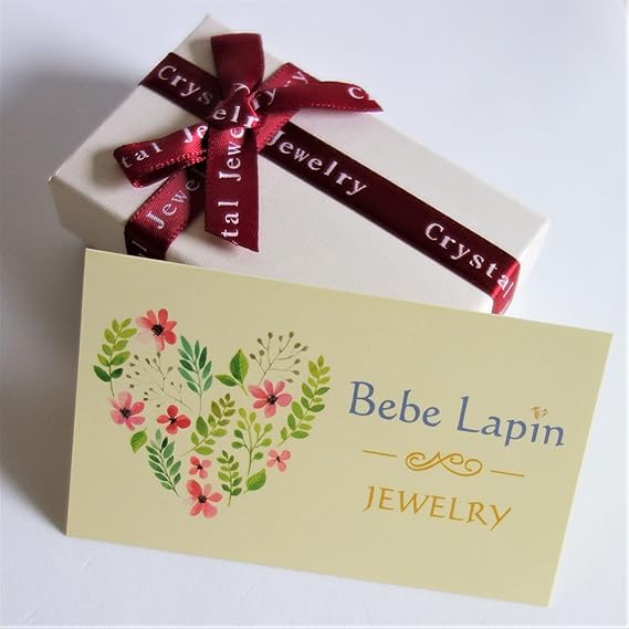 [Bebe Lapin] Ruby Single Stone Pendant Necklace, 14K Gold Filled Chain, September Birthstone (Gift Box Included)