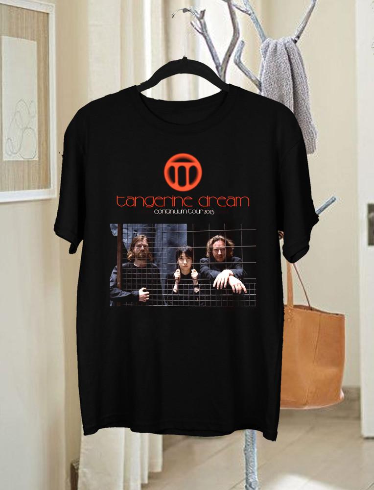 NUOVA Maglietta Nera AL754 Fan Regalo Tour 2025 Tangerine Dream Band Tutte le Taglie
