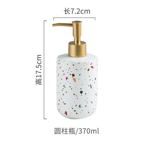 Keramik Tragbare Seifenspender Handwaschflasche Terrazzo-Muster Lotionflasche Seifenflasche Badezimmer-Seifenspender