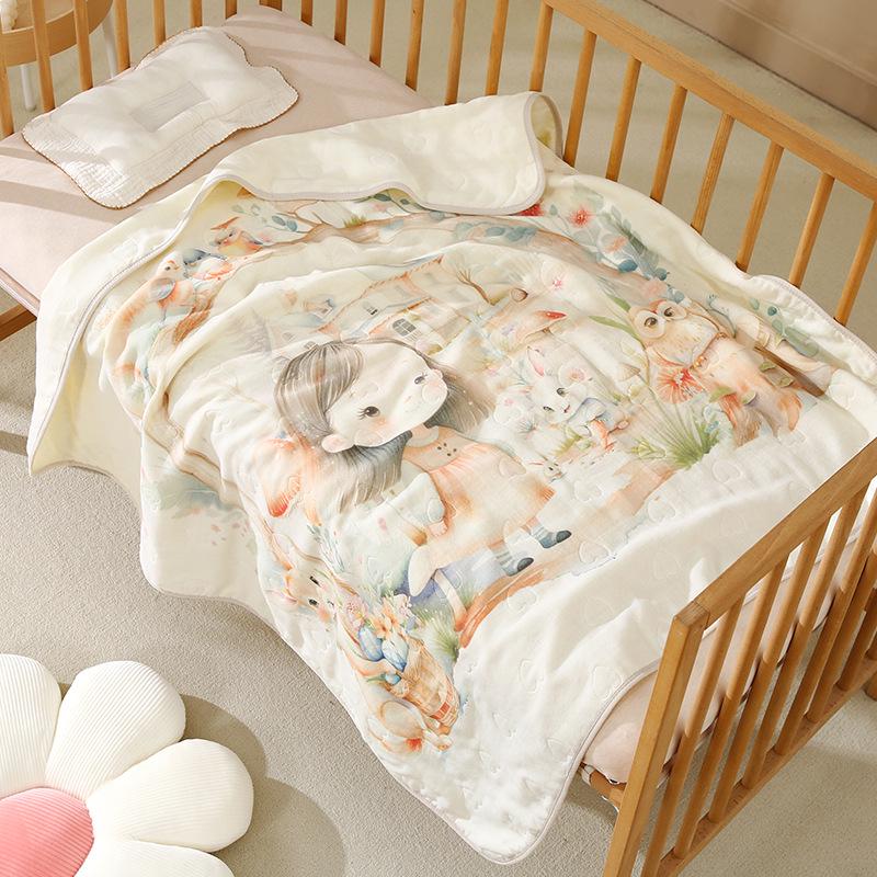 Class A Newborn Bath Towel - Pure Cotton, 6-Layer Gauze, Quick-Dry, Highly Absorbent