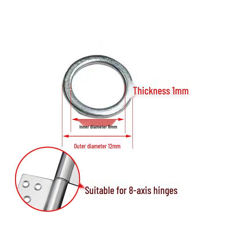 Stainless Steel Bathroom Door Hinge Spacer and Noise-Reducing Washer Set