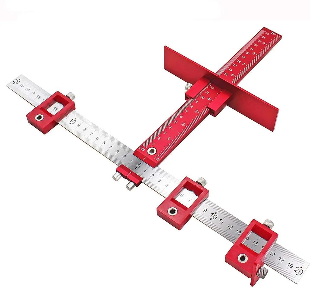 Aluminum Cabinet Hardware Jig Drill Guide for Accurate Installation of Door and Drawer Front Handles and Knobs Punch Locator