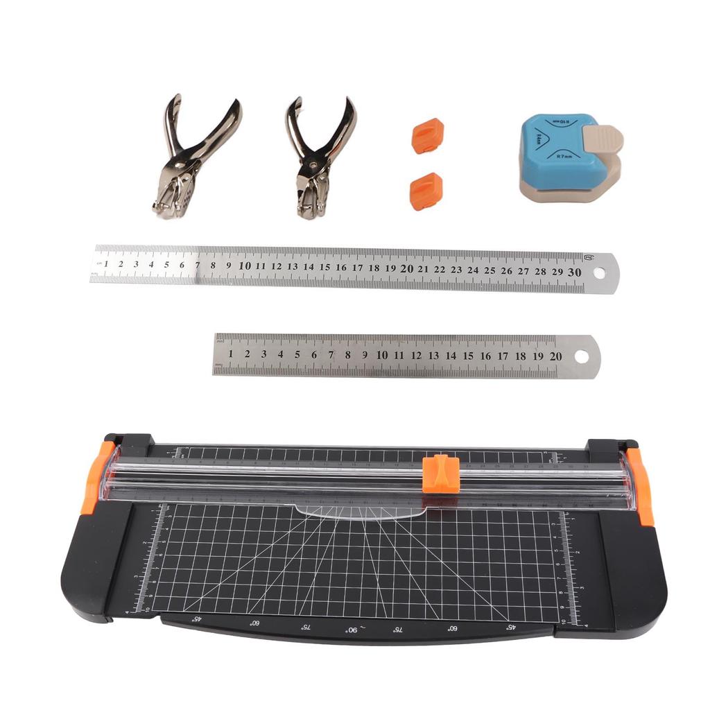 Paper Cutter Office Supplies Set with Replacement Blade 3 In 1 Corner Rounder Puncher Corner Cutter