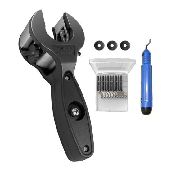 Ratcheting Tubing Cutter Compact Size Pipe Cutter with Replaceable Steel Blades DIY Pipe Cutting Tool Portable Ratchet Cutter