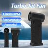 2026 Mini Turbo Jet Fan 130000RPM Brushless Motor Adjustable Wind Speed Handheld Duct Fan 52M/S Turbo Fan For Home Car PC