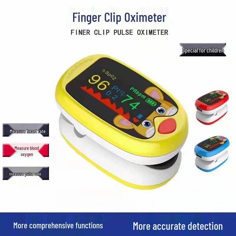 Cross-Border Children's Finger Pulse Oximeter: Pulse, Oxygen, and Sleep Monitor