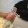 Trendy Pink Heart Ring for Women - 2023 Hot Style Open Design