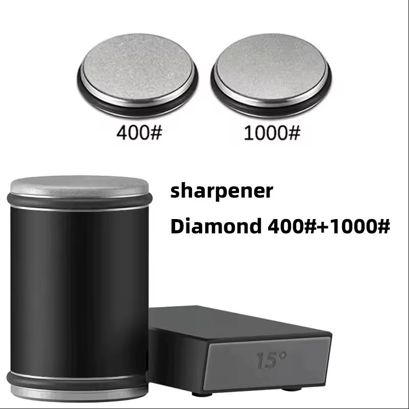 Portable Knife Sharpener Magnetic Knife Holder Diamond Sharpening Stone Kit 15 and 20 Degrees Angle Roller Kitchen Accessory