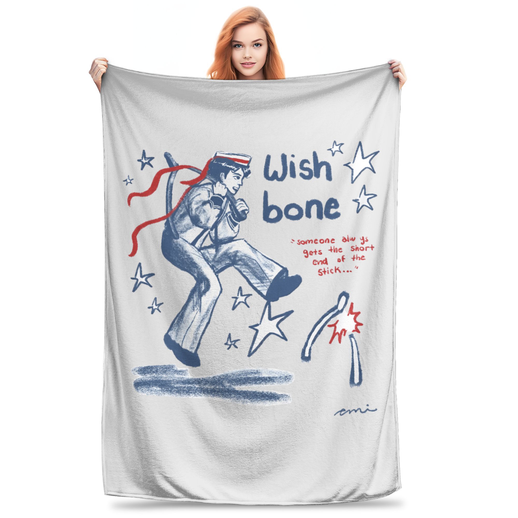 Dunika Chen Unisex Gray Warm Blanketschildren Picnic Conan Wishbone Album Throw Blanket Flannel Bedspread For Couch Bed Graphic Sofa Bed Cover