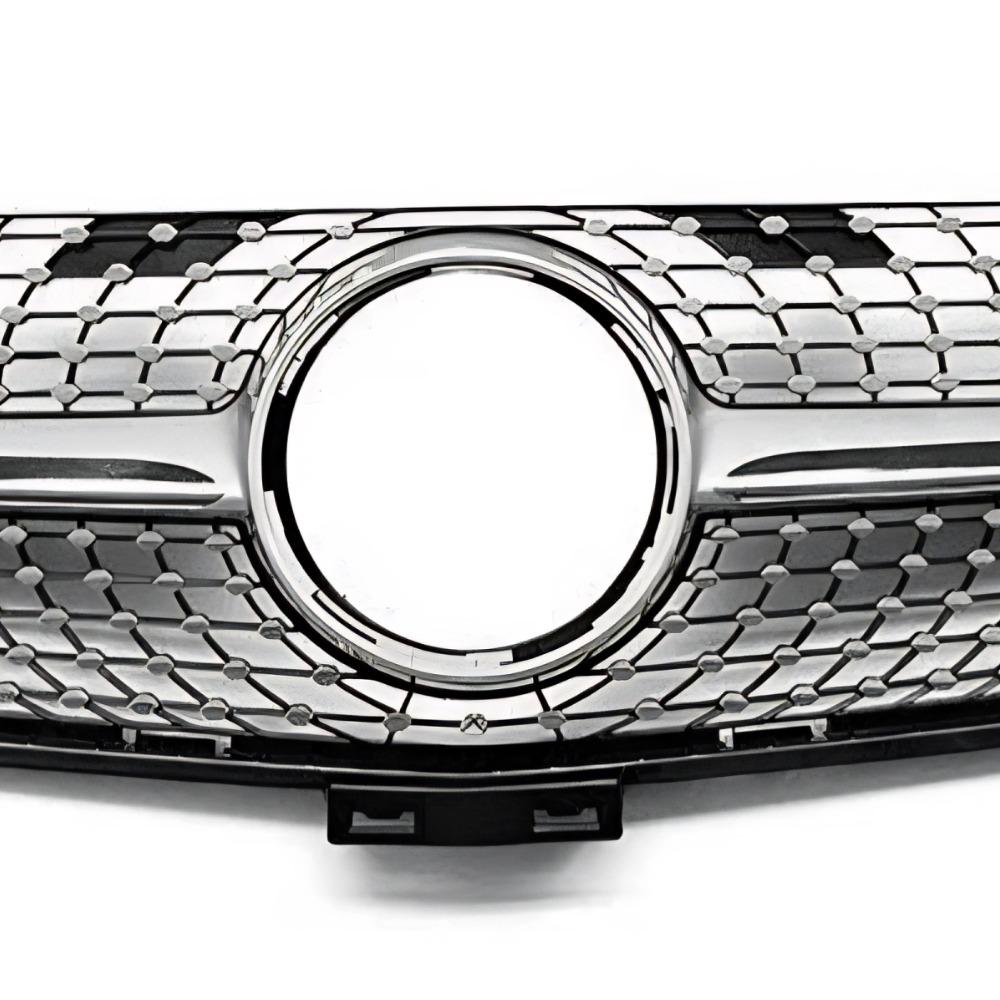 For Mercedes ML W166 2012-2015 Front Bumper Grille ABS Gloss Black Sport Mesh Grill  Tuning Accessories ML300 ML350 ML400