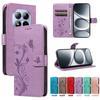 Butterfly Flower Vine Case For Redmi Note 12 13 14 15 Pro Plus 4G 5G 12S 14S Flip Card Slot Leather Book Cover For Redmi Note 15