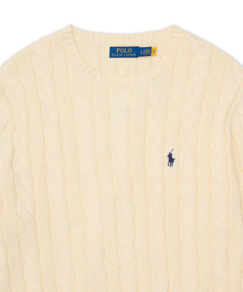 POLO RALPH LAUREN Cable Knit Cotton Sweater - Natural