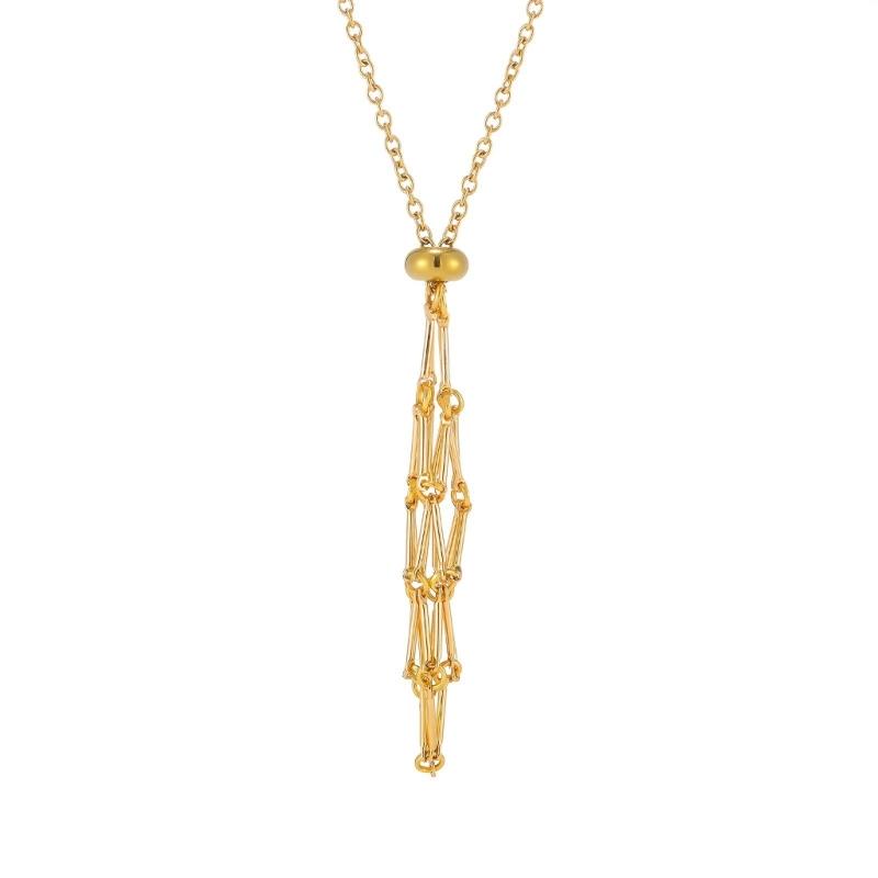 Natural Crystal Holder Necklace Adjustable Mesh Pendant Necklaces Metal Collarbone Chain Crystal Stone Holder Accessory